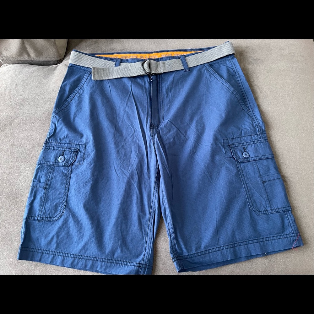 Blue cargo shorts